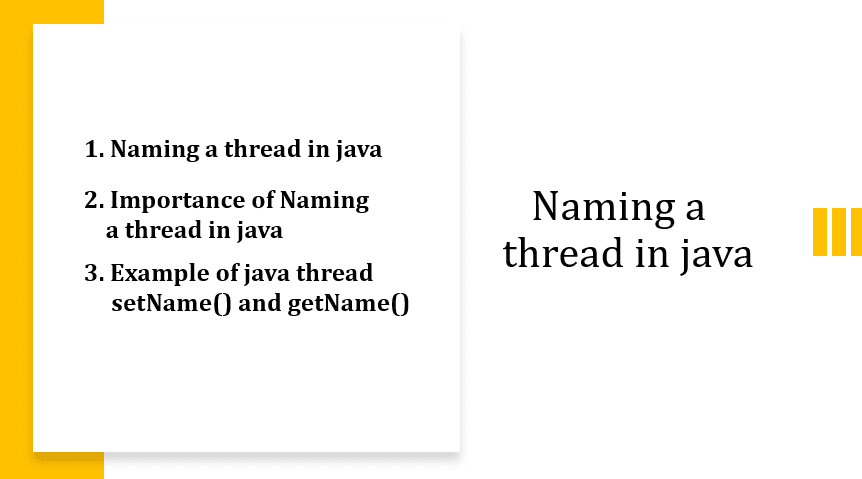 Naming a thread in java