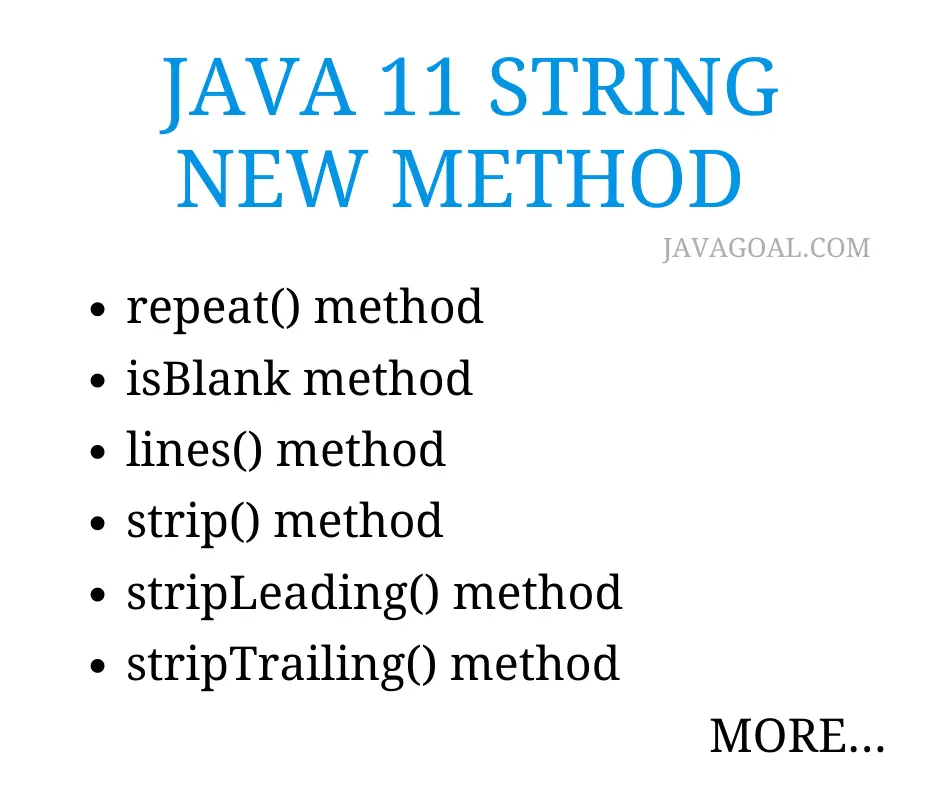Java 11 String New Methods